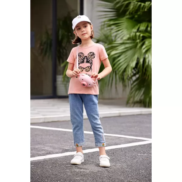 Arshiner Kids 2 Pack Short Sleeve Tees Girls Basic Tees 2pcs Shirt for Tie Dye
