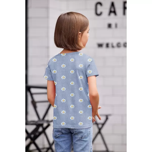 Arshiner Kids 2 Pack Short Sleeve Tees Girls Basic Tees 2pcs Shirt for Tie Dye