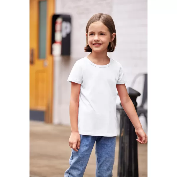 Arshiner Kids 2 Pack Short Sleeve Tees Girls Basic Tees 2pcs Shirt for Tie Dye