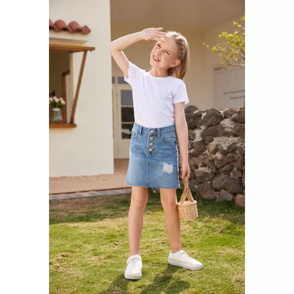 Arshiner Kids 2 Pack Short Sleeve Tees Girls Basic Tees 2pcs Shirt for Tie Dye