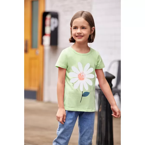Arshiner Kids 2 Pack Short Sleeve Tees Girls Basic Tees 2pcs Shirt for Tie Dye