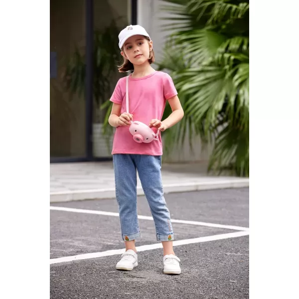 Arshiner Kids 2 Pack Short Sleeve Tees Girls Basic Tees 2pcs Shirt for Tie Dye