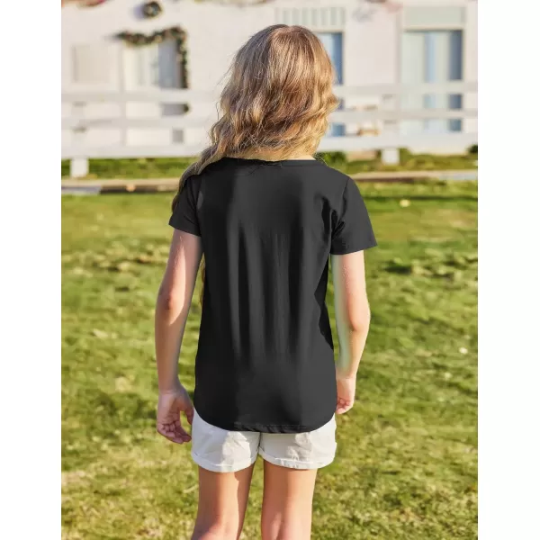Arshiner Kids 2 Pack Short Sleeve Tees Girls Basic Tees 2pcs Shirt for Tie Dye