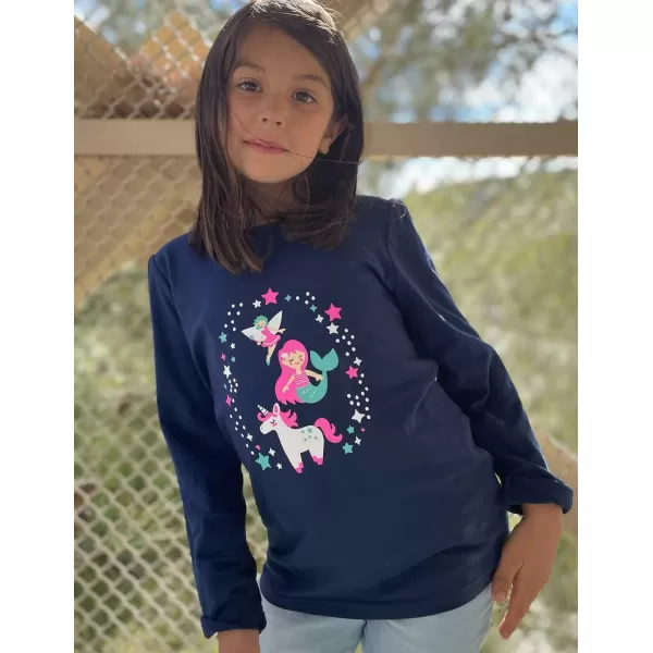 Arshiner Kids 3 Pack Long Sleeve Tees Girls Tees 3pcs Shirts