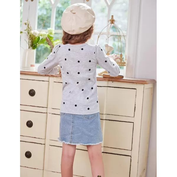 Arshiner Kids 3 Pack Long Sleeve Tees Girls Tees 3pcs Shirts