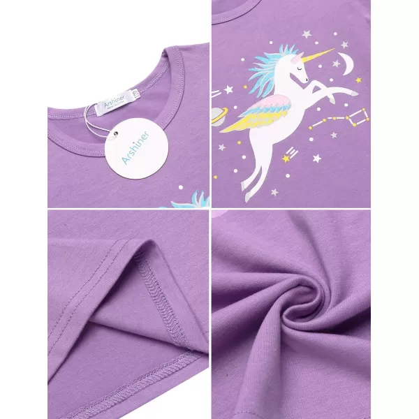 Arshiner Kids 3 Pack Long Sleeve Tees Girls Tees 3pcs Shirts