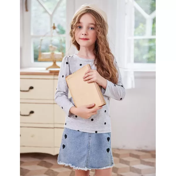 Arshiner Kids 3 Pack Long Sleeve Tees Girls Tees 3pcs Shirts