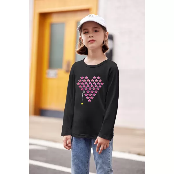 Arshiner Kids 3 Pack Long Sleeve Tees Girls Tees 3pcs Shirts