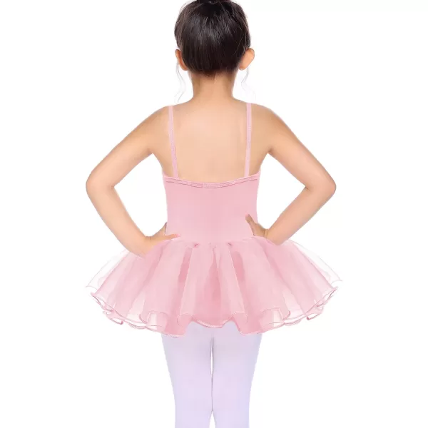 Arshiner Kids Girls Sequined Camisole Ballet Dance Leoatards Dress Gymnastics with Spark Tutu Skirt 