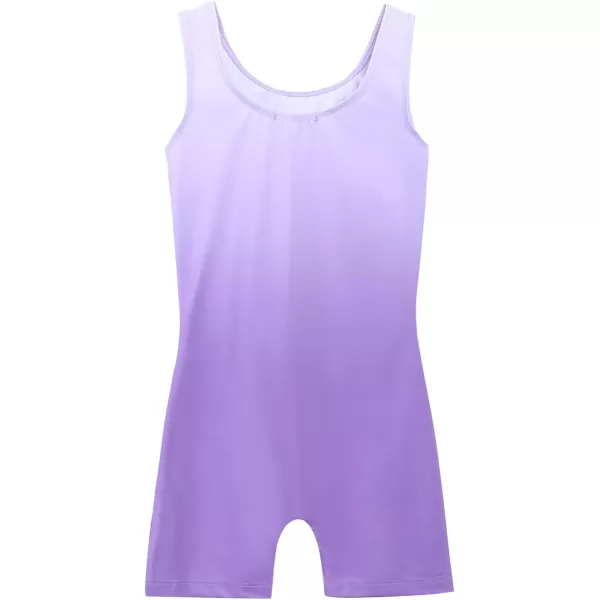 Arshiner Leotards for Girls Gymnastics with Shorts Color Gradient Shiny Diamond Kids Biketard