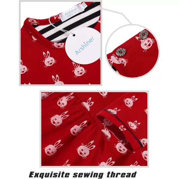 Arshiner Little Girls' Pajama Sets Clothing Sets Bunny Long Sleeve Outfits 2 PCS Top Leggings Sets