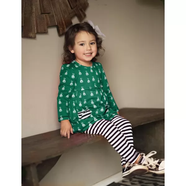 Arshiner Little Girls' Pajama Sets Clothing Sets Bunny Long Sleeve Outfits 2 PCS Top Leggings Sets