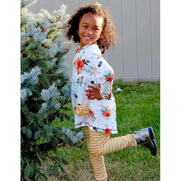 Arshiner Little Girls' Pajama Sets Clothing Sets Bunny Long Sleeve Outfits 2 PCS Top Leggings Sets