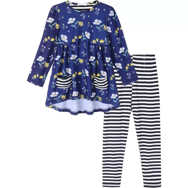 Arshiner Little Girls' Pajama Sets Clothing Sets Bunny Long Sleeve Outfits 2 PCS Top Leggings Sets