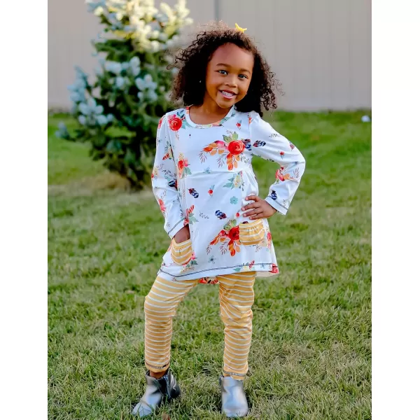 Arshiner Little Girls' Pajama Sets Clothing Sets Bunny Long Sleeve Outfits 2 PCS Top Leggings Sets