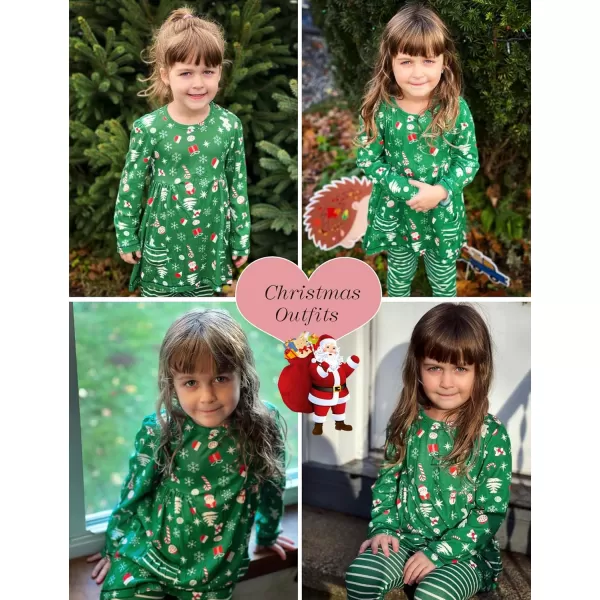 Arshiner Little Girls' Pajama Sets Clothing Sets Bunny Long Sleeve Outfits 2 PCS Top Leggings Sets