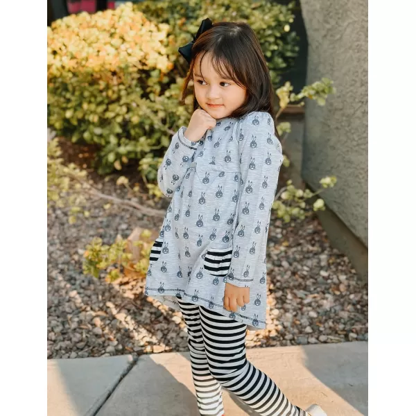 Arshiner Little Girls' Pajama Sets Clothing Sets Bunny Long Sleeve Outfits 2 PCS Top Leggings Sets