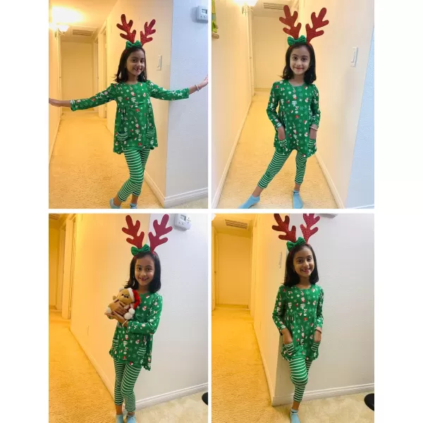 Arshiner Little Girls' Pajama Sets Clothing Sets Bunny Long Sleeve Outfits 2 PCS Top Leggings Sets
