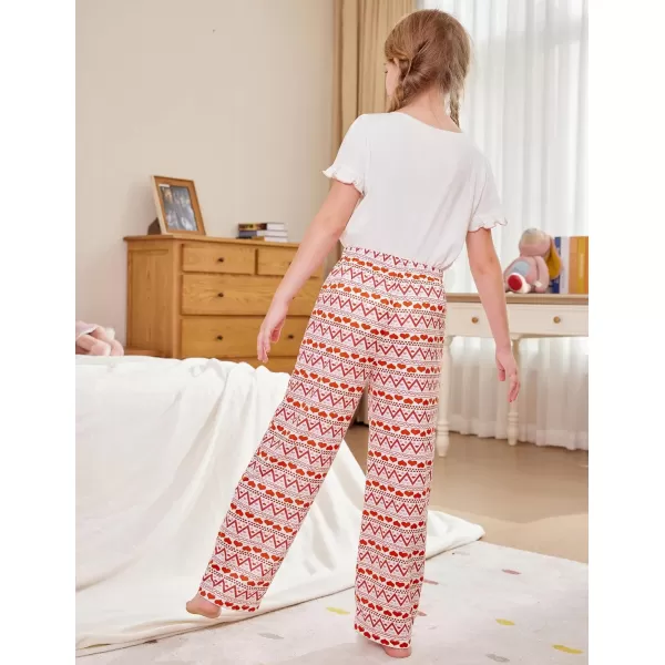 Arshiner Pajama Pants for Girls Long Sleep Plaid Pants Soft Lounge Pj Bottoms with Pockets
