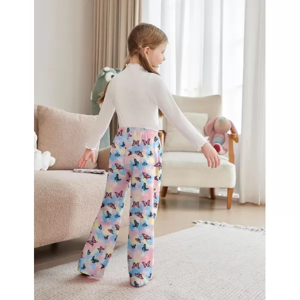 Arshiner Pajama Pants for Girls Long Sleep Plaid Pants Soft Lounge Pj Bottoms with Pockets