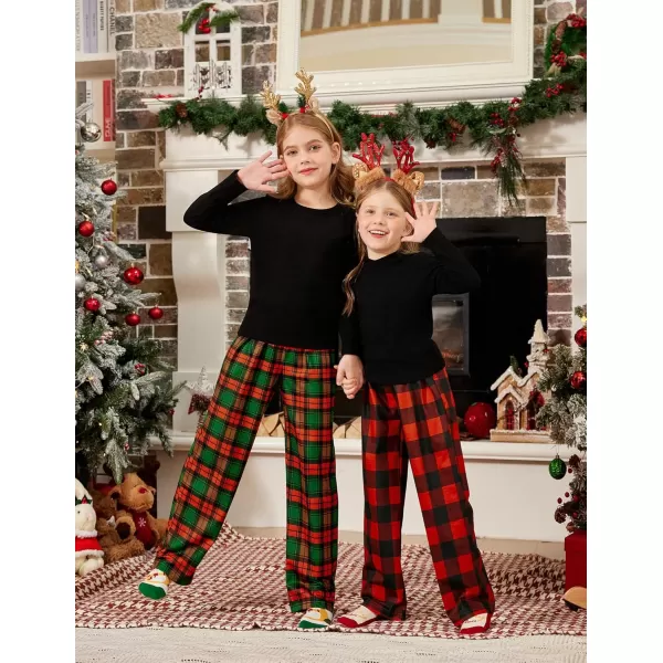 Arshiner Pajama Pants for Girls Long Sleep Plaid Pants Soft Lounge Pj Bottoms with Pockets