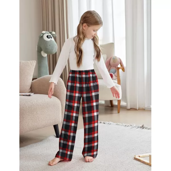 Arshiner Pajama Pants for Girls Long Sleep Plaid Pants Soft Lounge Pj Bottoms with Pockets