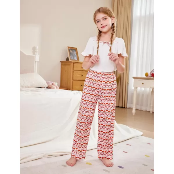 Arshiner Pajama Pants for Girls Long Sleep Plaid Pants Soft Lounge Pj Bottoms with Pockets