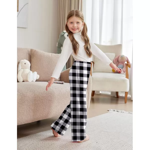 Arshiner Pajama Pants for Girls Long Sleep Plaid Pants Soft Lounge Pj Bottoms with Pockets