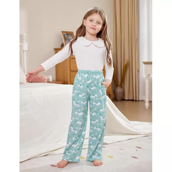 Arshiner Pajama Pants for Girls Long Sleep Plaid Pants Soft Lounge Pj Bottoms with Pockets