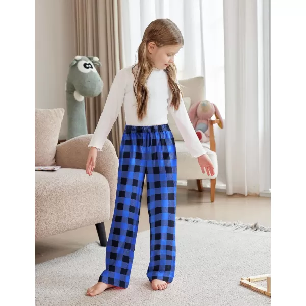 Arshiner Pajama Pants for Girls Long Sleep Plaid Pants Soft Lounge Pj Bottoms with Pockets