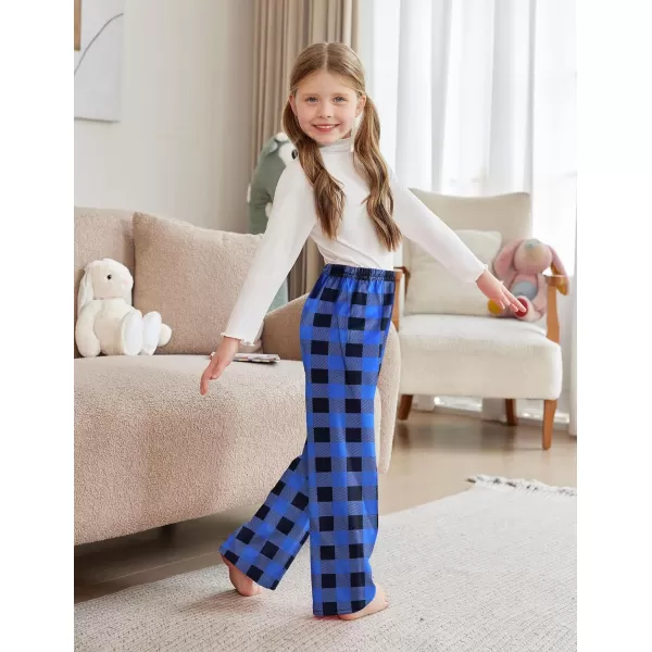 Arshiner Pajama Pants for Girls Long Sleep Plaid Pants Soft Lounge Pj Bottoms with Pockets
