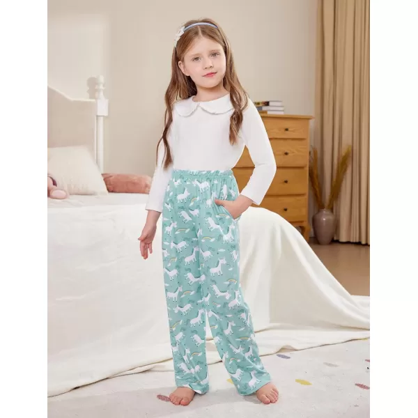 Arshiner Pajama Pants for Girls Long Sleep Plaid Pants Soft Lounge Pj Bottoms with Pockets