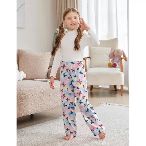 Arshiner Pajama Pants for Girls Long Sleep Plaid Pants Soft Lounge Pj Bottoms with Pockets