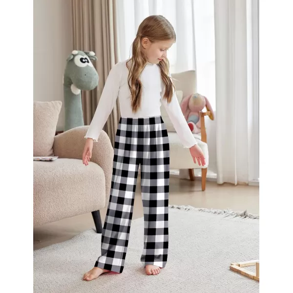 Arshiner Pajama Pants for Girls Long Sleep Plaid Pants Soft Lounge Pj Bottoms with Pockets