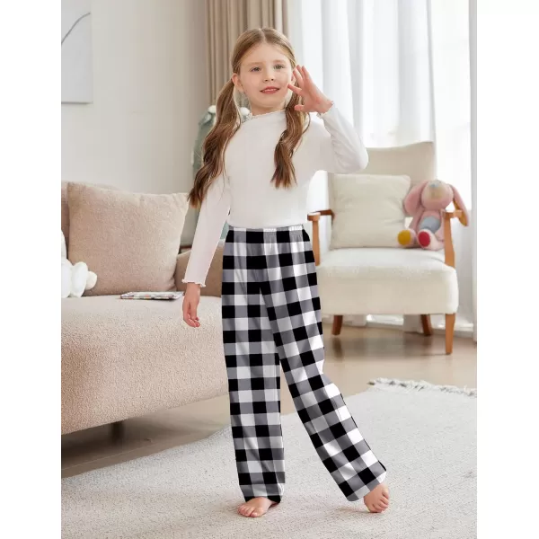 Arshiner Pajama Pants for Girls Long Sleep Plaid Pants Soft Lounge Pj Bottoms with Pockets
