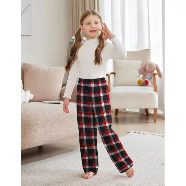 Arshiner Pajama Pants for Girls Long Sleep Plaid Pants Soft Lounge Pj Bottoms with Pockets