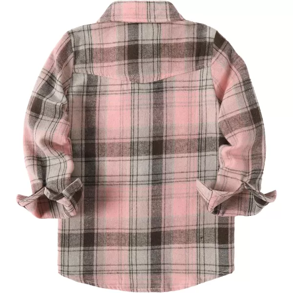 Arshiner Toddler Boys Girls Long Sleeve Plaid Shirt Button-Down Flannel T-Shirt Kids Tops