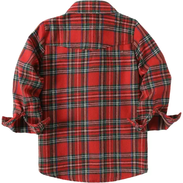 Arshiner Toddler Boys Girls Long Sleeve Plaid Shirt Button-Down Flannel T-Shirt Kids Tops