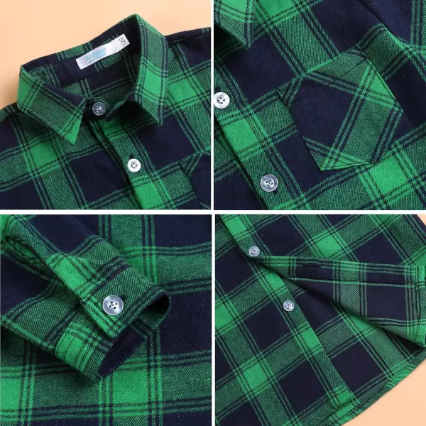 Arshiner Toddler Boys Girls Long Sleeve Plaid Shirt Button-Down Flannel T-Shirt Kids Tops