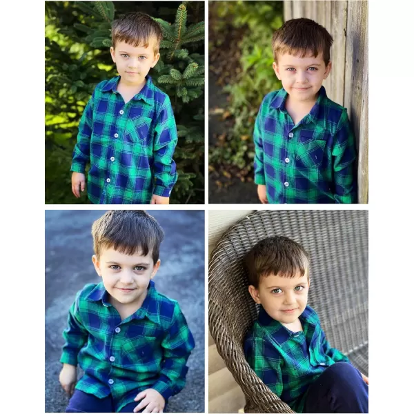 Arshiner Toddler Boys Girls Long Sleeve Plaid Shirt Button-Down Flannel T-Shirt Kids Tops