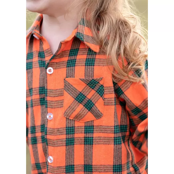 Arshiner Toddler Boys Girls Long Sleeve Plaid Shirt Button-Down Flannel T-Shirt Kids Tops