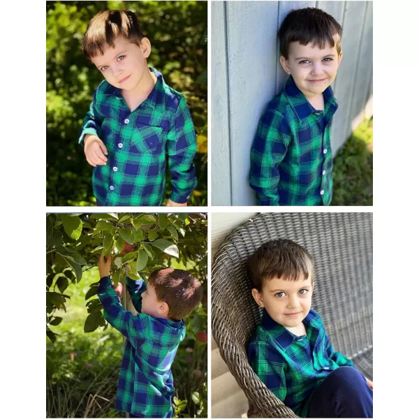 Arshiner Toddler Boys Girls Long Sleeve Plaid Shirt Button-Down Flannel T-Shirt Kids Tops