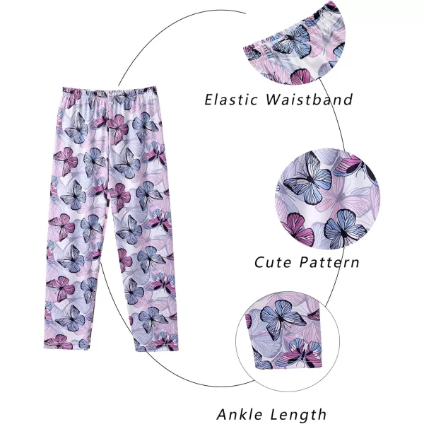 Arshiner Toddler Girls Outfits Floral Hi-Lo Tops+pants Sets Short SLeeve 2pcs Pants Sets with Pockets