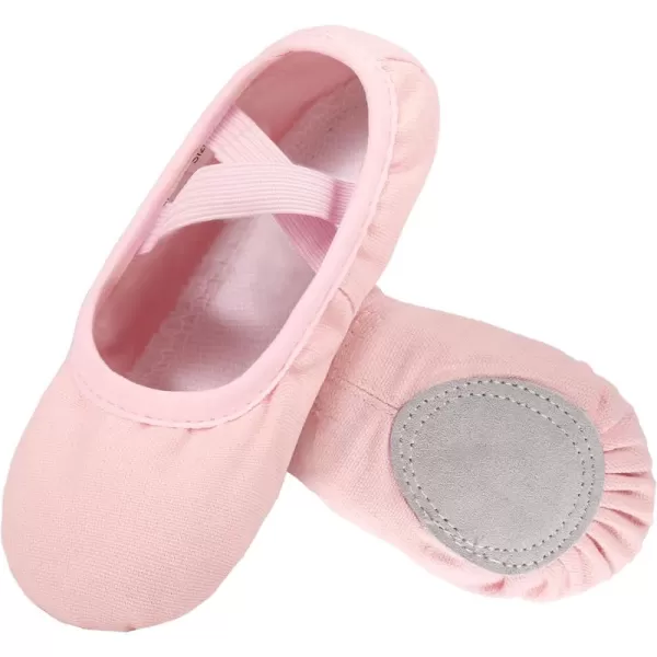 Arshiner Ballet Shoes for Girls Canvas Ballet Slippers Dance Shoes with Elastic Band for Toddler/Little Kid/Big Kid