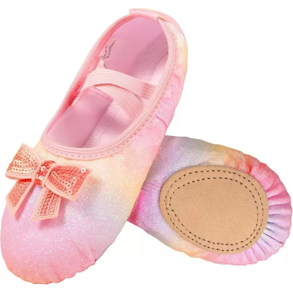 Arshiner Ballet Shoes for Girls Canvas Ballet Slippers Dance Shoes with Elastic Band for Toddler/Little Kid/Big Kid