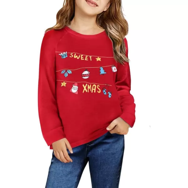 Arshiner Girls Casual Tie Dye Crewneck Long Sleeve Sweaters Loose Fashion Tops for 4-12 Years