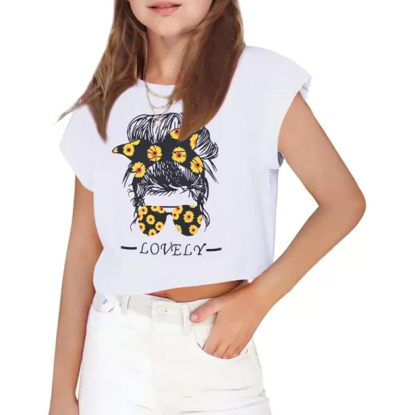 Arshiner Girls Shirt Crop Tops Short Sleeve Summer Drop Shoulder Batwing Sleeve Crewneck Loose T Shirt Tee