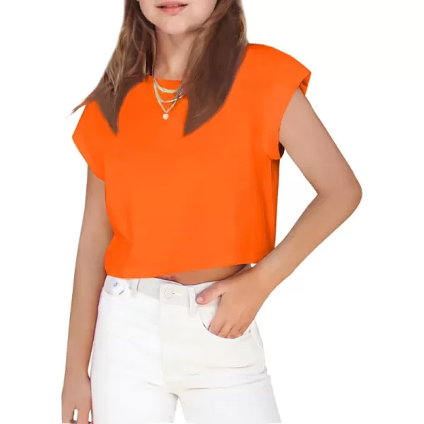 Arshiner Girls Shirt Crop Tops Short Sleeve Summer Drop Shoulder Batwing Sleeve Crewneck Loose T Shirt Tee