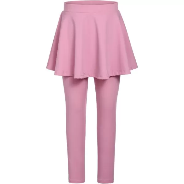 Arshiner Girls Sports Skirted Leggings Casual Ruffle Skater Skirt with Athletic Pants Pantskirts