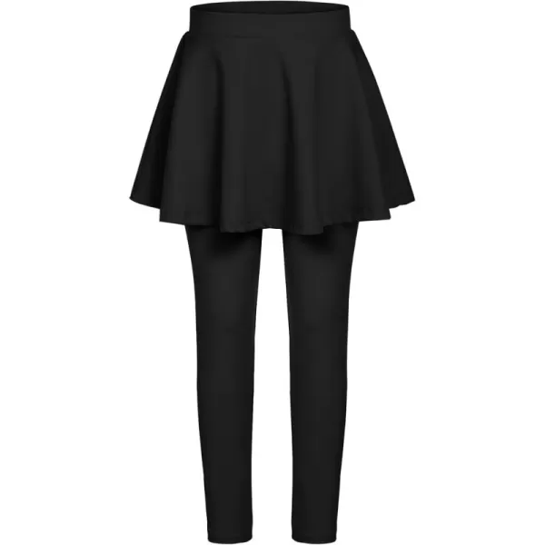 Arshiner Girls Sports Skirted Leggings Casual Ruffle Skater Skirt with Athletic Pants Pantskirts